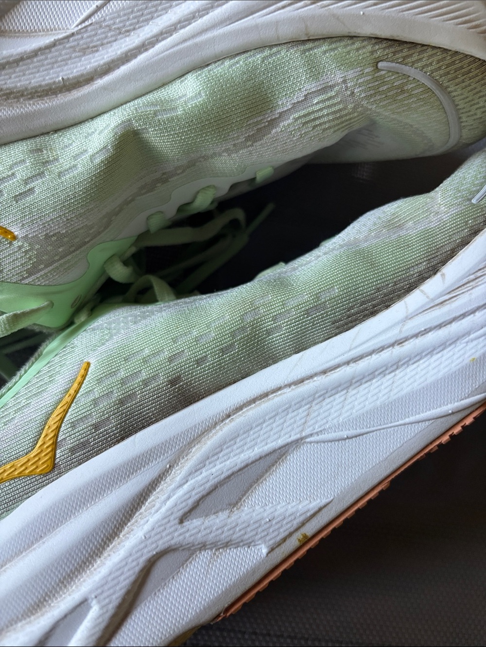Hoka Women's Light Green sky flow Athletic Running Shoes with Pastel Accents - Picture 7 of 9